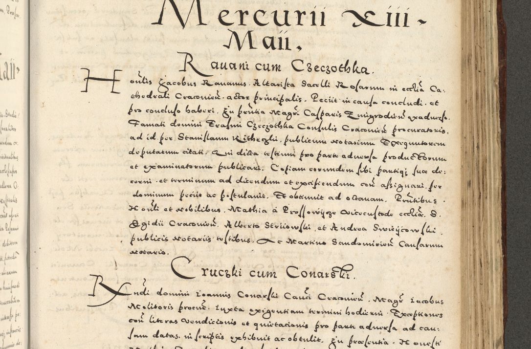 Zdjęcie nr 939 dla obiektu archiwalnego: Acta actorum causarum sententiarum deffinitiuarum, quam interloquutoriarum, decretorum, obligationum, procuratorum etc. coram Reverendo Domino Martino Izbienski de Rusiecz Archidiacono Posnaniensis, custode et in Spiritualibus Vicario generali officiali Cracoviensis, ad Annum Domini Millesimum quingentesimum Sexagesimum Nonum cuius indictio duodecima, Pontus Sanctissimi Pii Papae Quinti Annus quartus foeliciter continuantur