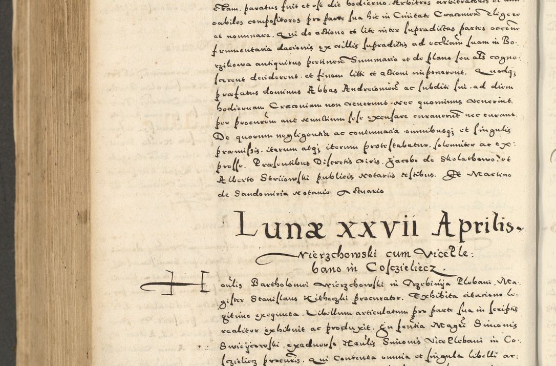 Zdjęcie nr 932 dla obiektu archiwalnego: Acta actorum causarum sententiarum deffinitiuarum, quam interloquutoriarum, decretorum, obligationum, procuratorum etc. coram Reverendo Domino Martino Izbienski de Rusiecz Archidiacono Posnaniensis, custode et in Spiritualibus Vicario generali officiali Cracoviensis, ad Annum Domini Millesimum quingentesimum Sexagesimum Nonum cuius indictio duodecima, Pontus Sanctissimi Pii Papae Quinti Annus quartus foeliciter continuantur