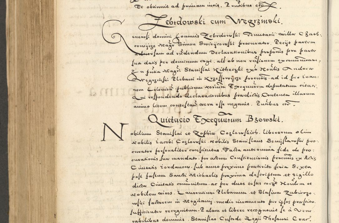 Zdjęcie nr 914 dla obiektu archiwalnego: Acta actorum causarum sententiarum deffinitiuarum, quam interloquutoriarum, decretorum, obligationum, procuratorum etc. coram Reverendo Domino Martino Izbienski de Rusiecz Archidiacono Posnaniensis, custode et in Spiritualibus Vicario generali officiali Cracoviensis, ad Annum Domini Millesimum quingentesimum Sexagesimum Nonum cuius indictio duodecima, Pontus Sanctissimi Pii Papae Quinti Annus quartus foeliciter continuantur