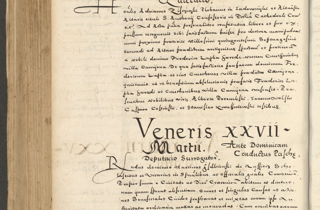 Zdjęcie nr 908 dla obiektu archiwalnego: Acta actorum causarum sententiarum deffinitiuarum, quam interloquutoriarum, decretorum, obligationum, procuratorum etc. coram Reverendo Domino Martino Izbienski de Rusiecz Archidiacono Posnaniensis, custode et in Spiritualibus Vicario generali officiali Cracoviensis, ad Annum Domini Millesimum quingentesimum Sexagesimum Nonum cuius indictio duodecima, Pontus Sanctissimi Pii Papae Quinti Annus quartus foeliciter continuantur