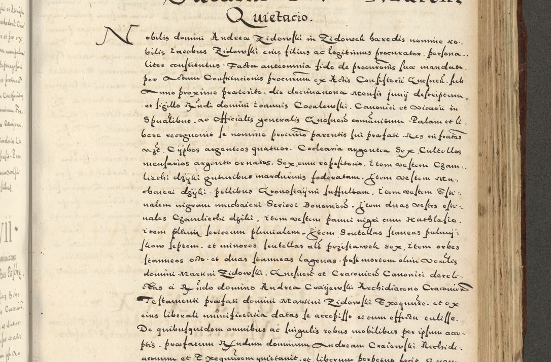 Zdjęcie nr 909 dla obiektu archiwalnego: Acta actorum causarum sententiarum deffinitiuarum, quam interloquutoriarum, decretorum, obligationum, procuratorum etc. coram Reverendo Domino Martino Izbienski de Rusiecz Archidiacono Posnaniensis, custode et in Spiritualibus Vicario generali officiali Cracoviensis, ad Annum Domini Millesimum quingentesimum Sexagesimum Nonum cuius indictio duodecima, Pontus Sanctissimi Pii Papae Quinti Annus quartus foeliciter continuantur
