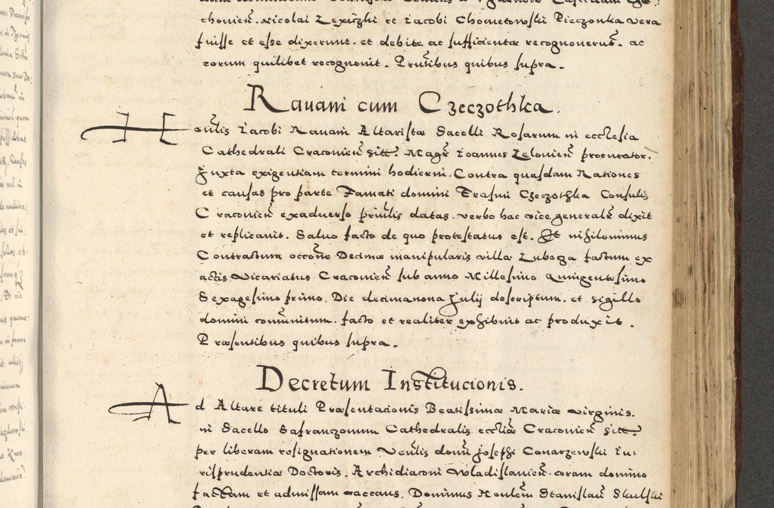 Zdjęcie nr 893 dla obiektu archiwalnego: Acta actorum causarum sententiarum deffinitiuarum, quam interloquutoriarum, decretorum, obligationum, procuratorum etc. coram Reverendo Domino Martino Izbienski de Rusiecz Archidiacono Posnaniensis, custode et in Spiritualibus Vicario generali officiali Cracoviensis, ad Annum Domini Millesimum quingentesimum Sexagesimum Nonum cuius indictio duodecima, Pontus Sanctissimi Pii Papae Quinti Annus quartus foeliciter continuantur