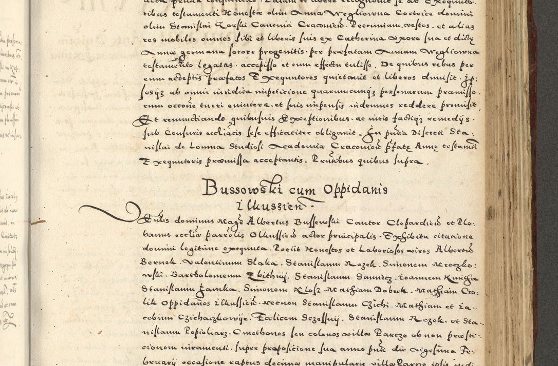 Zdjęcie nr 877 dla obiektu archiwalnego: Acta actorum causarum sententiarum deffinitiuarum, quam interloquutoriarum, decretorum, obligationum, procuratorum etc. coram Reverendo Domino Martino Izbienski de Rusiecz Archidiacono Posnaniensis, custode et in Spiritualibus Vicario generali officiali Cracoviensis, ad Annum Domini Millesimum quingentesimum Sexagesimum Nonum cuius indictio duodecima, Pontus Sanctissimi Pii Papae Quinti Annus quartus foeliciter continuantur
