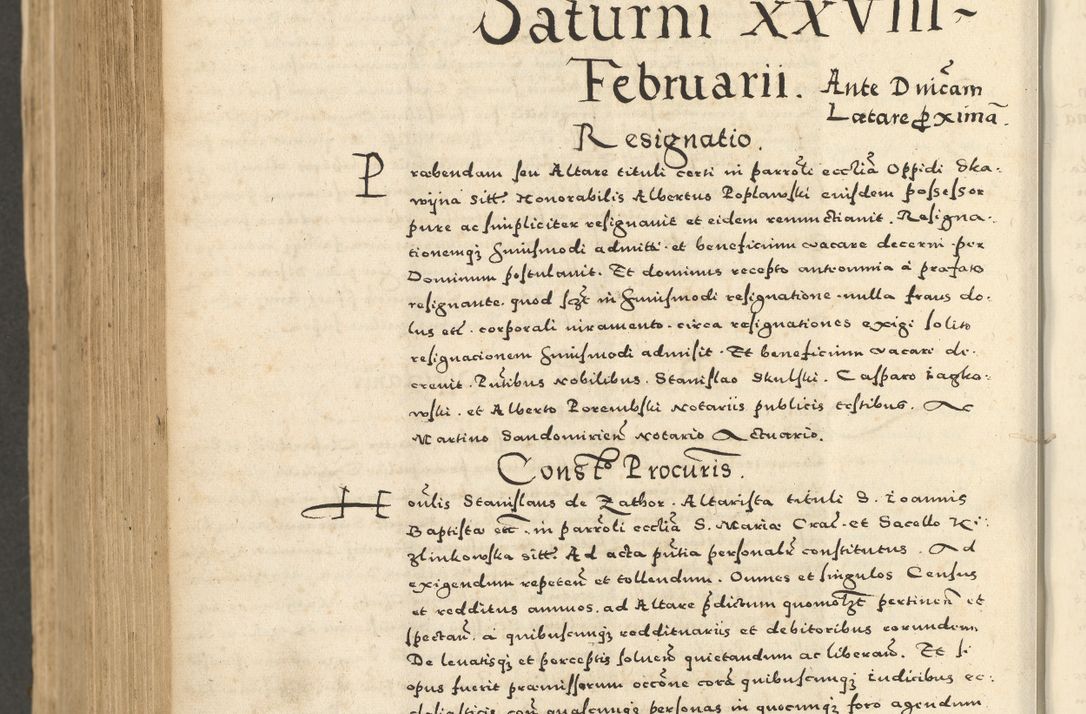 Zdjęcie nr 878 dla obiektu archiwalnego: Acta actorum causarum sententiarum deffinitiuarum, quam interloquutoriarum, decretorum, obligationum, procuratorum etc. coram Reverendo Domino Martino Izbienski de Rusiecz Archidiacono Posnaniensis, custode et in Spiritualibus Vicario generali officiali Cracoviensis, ad Annum Domini Millesimum quingentesimum Sexagesimum Nonum cuius indictio duodecima, Pontus Sanctissimi Pii Papae Quinti Annus quartus foeliciter continuantur