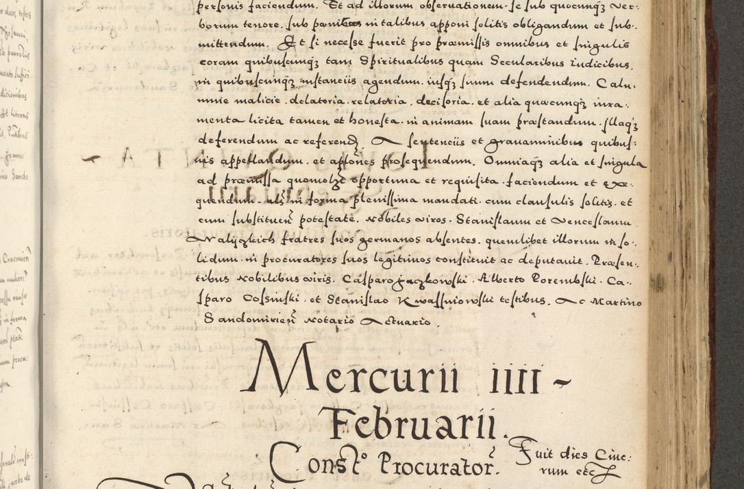 Zdjęcie nr 849 dla obiektu archiwalnego: Acta actorum causarum sententiarum deffinitiuarum, quam interloquutoriarum, decretorum, obligationum, procuratorum etc. coram Reverendo Domino Martino Izbienski de Rusiecz Archidiacono Posnaniensis, custode et in Spiritualibus Vicario generali officiali Cracoviensis, ad Annum Domini Millesimum quingentesimum Sexagesimum Nonum cuius indictio duodecima, Pontus Sanctissimi Pii Papae Quinti Annus quartus foeliciter continuantur