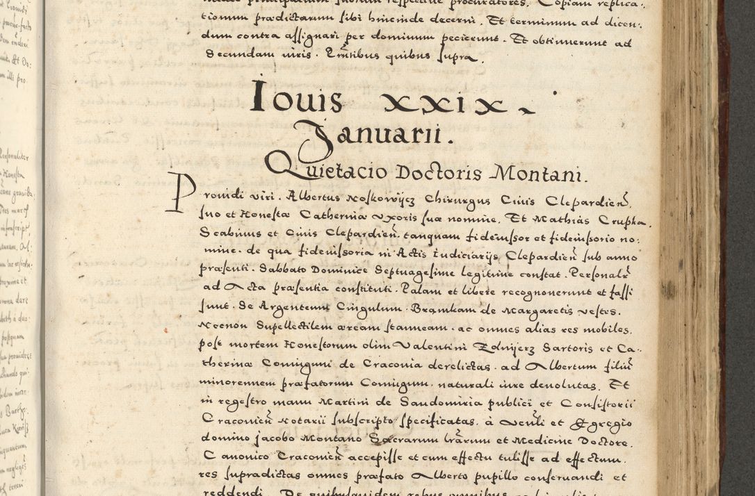 Zdjęcie nr 847 dla obiektu archiwalnego: Acta actorum causarum sententiarum deffinitiuarum, quam interloquutoriarum, decretorum, obligationum, procuratorum etc. coram Reverendo Domino Martino Izbienski de Rusiecz Archidiacono Posnaniensis, custode et in Spiritualibus Vicario generali officiali Cracoviensis, ad Annum Domini Millesimum quingentesimum Sexagesimum Nonum cuius indictio duodecima, Pontus Sanctissimi Pii Papae Quinti Annus quartus foeliciter continuantur