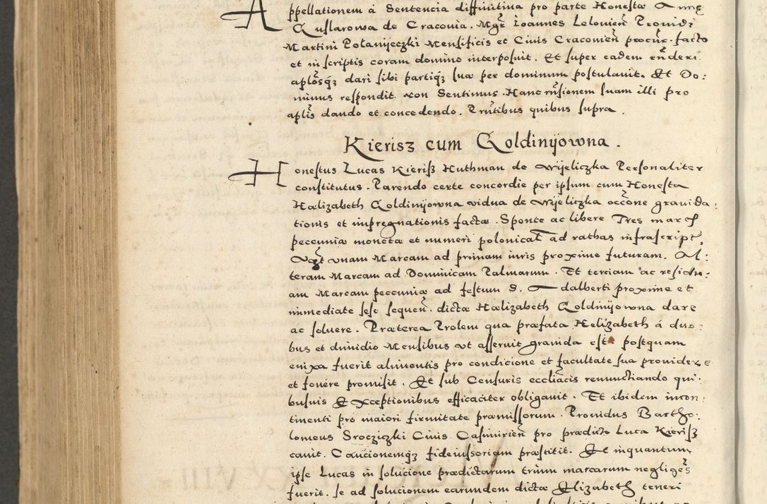 Zdjęcie nr 846 dla obiektu archiwalnego: Acta actorum causarum sententiarum deffinitiuarum, quam interloquutoriarum, decretorum, obligationum, procuratorum etc. coram Reverendo Domino Martino Izbienski de Rusiecz Archidiacono Posnaniensis, custode et in Spiritualibus Vicario generali officiali Cracoviensis, ad Annum Domini Millesimum quingentesimum Sexagesimum Nonum cuius indictio duodecima, Pontus Sanctissimi Pii Papae Quinti Annus quartus foeliciter continuantur