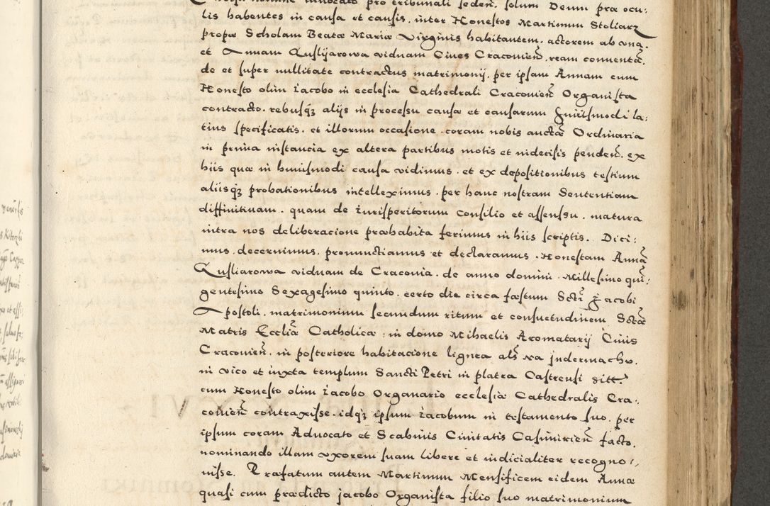 Zdjęcie nr 841 dla obiektu archiwalnego: Acta actorum causarum sententiarum deffinitiuarum, quam interloquutoriarum, decretorum, obligationum, procuratorum etc. coram Reverendo Domino Martino Izbienski de Rusiecz Archidiacono Posnaniensis, custode et in Spiritualibus Vicario generali officiali Cracoviensis, ad Annum Domini Millesimum quingentesimum Sexagesimum Nonum cuius indictio duodecima, Pontus Sanctissimi Pii Papae Quinti Annus quartus foeliciter continuantur