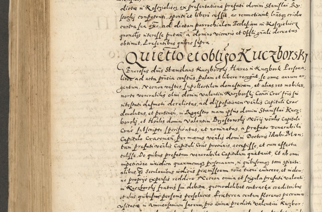 Zdjęcie nr 832 dla obiektu archiwalnego: Acta actorum causarum sententiarum deffinitiuarum, quam interloquutoriarum, decretorum, obligationum, procuratorum etc. coram Reverendo Domino Martino Izbienski de Rusiecz Archidiacono Posnaniensis, custode et in Spiritualibus Vicario generali officiali Cracoviensis, ad Annum Domini Millesimum quingentesimum Sexagesimum Nonum cuius indictio duodecima, Pontus Sanctissimi Pii Papae Quinti Annus quartus foeliciter continuantur
