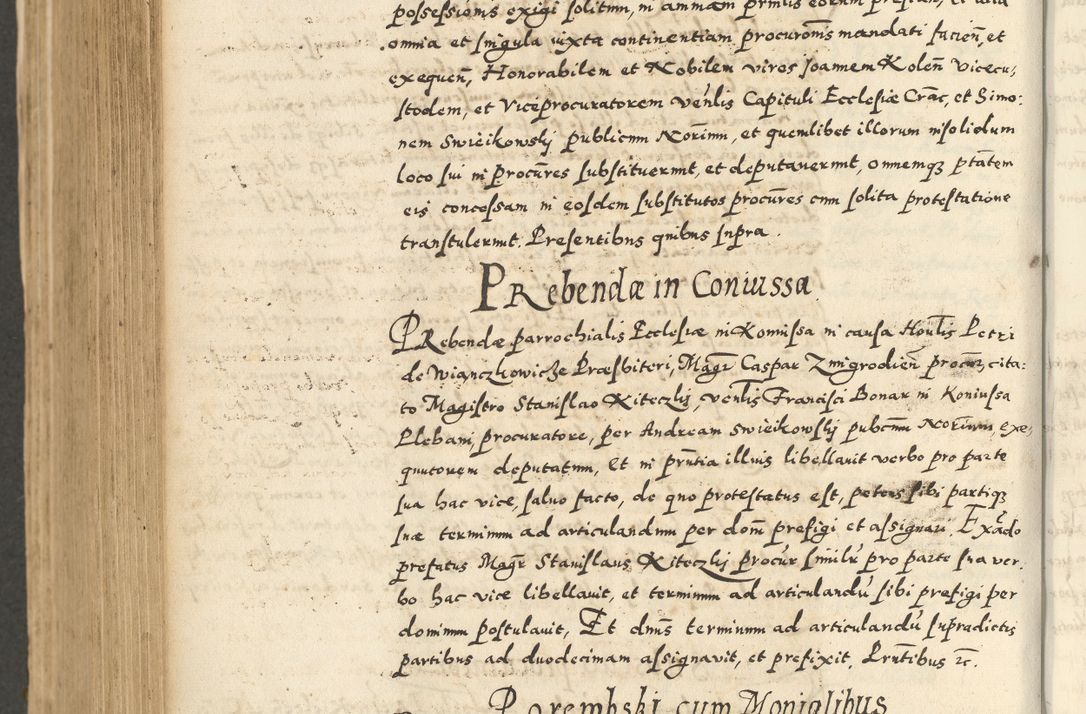 Zdjęcie nr 826 dla obiektu archiwalnego: Acta actorum causarum sententiarum deffinitiuarum, quam interloquutoriarum, decretorum, obligationum, procuratorum etc. coram Reverendo Domino Martino Izbienski de Rusiecz Archidiacono Posnaniensis, custode et in Spiritualibus Vicario generali officiali Cracoviensis, ad Annum Domini Millesimum quingentesimum Sexagesimum Nonum cuius indictio duodecima, Pontus Sanctissimi Pii Papae Quinti Annus quartus foeliciter continuantur