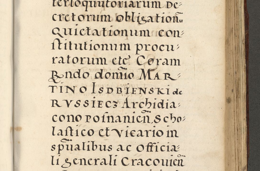Zdjęcie nr 821 dla obiektu archiwalnego: Acta actorum causarum sententiarum deffinitiuarum, quam interloquutoriarum, decretorum, obligationum, procuratorum etc. coram Reverendo Domino Martino Izbienski de Rusiecz Archidiacono Posnaniensis, custode et in Spiritualibus Vicario generali officiali Cracoviensis, ad Annum Domini Millesimum quingentesimum Sexagesimum Nonum cuius indictio duodecima, Pontus Sanctissimi Pii Papae Quinti Annus quartus foeliciter continuantur