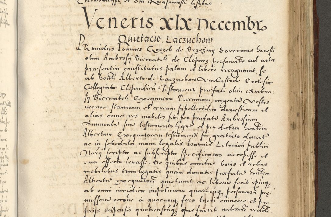 Zdjęcie nr 815 dla obiektu archiwalnego: Acta actorum causarum sententiarum deffinitiuarum, quam interloquutoriarum, decretorum, obligationum, procuratorum etc. coram Reverendo Domino Martino Izbienski de Rusiecz Archidiacono Posnaniensis, custode et in Spiritualibus Vicario generali officiali Cracoviensis, ad Annum Domini Millesimum quingentesimum Sexagesimum Nonum cuius indictio duodecima, Pontus Sanctissimi Pii Papae Quinti Annus quartus foeliciter continuantur