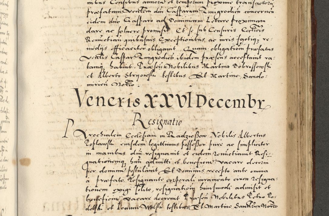 Zdjęcie nr 817 dla obiektu archiwalnego: Acta actorum causarum sententiarum deffinitiuarum, quam interloquutoriarum, decretorum, obligationum, procuratorum etc. coram Reverendo Domino Martino Izbienski de Rusiecz Archidiacono Posnaniensis, custode et in Spiritualibus Vicario generali officiali Cracoviensis, ad Annum Domini Millesimum quingentesimum Sexagesimum Nonum cuius indictio duodecima, Pontus Sanctissimi Pii Papae Quinti Annus quartus foeliciter continuantur