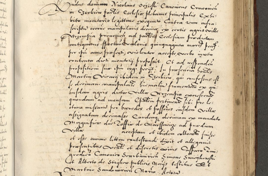 Zdjęcie nr 813 dla obiektu archiwalnego: Acta actorum causarum sententiarum deffinitiuarum, quam interloquutoriarum, decretorum, obligationum, procuratorum etc. coram Reverendo Domino Martino Izbienski de Rusiecz Archidiacono Posnaniensis, custode et in Spiritualibus Vicario generali officiali Cracoviensis, ad Annum Domini Millesimum quingentesimum Sexagesimum Nonum cuius indictio duodecima, Pontus Sanctissimi Pii Papae Quinti Annus quartus foeliciter continuantur