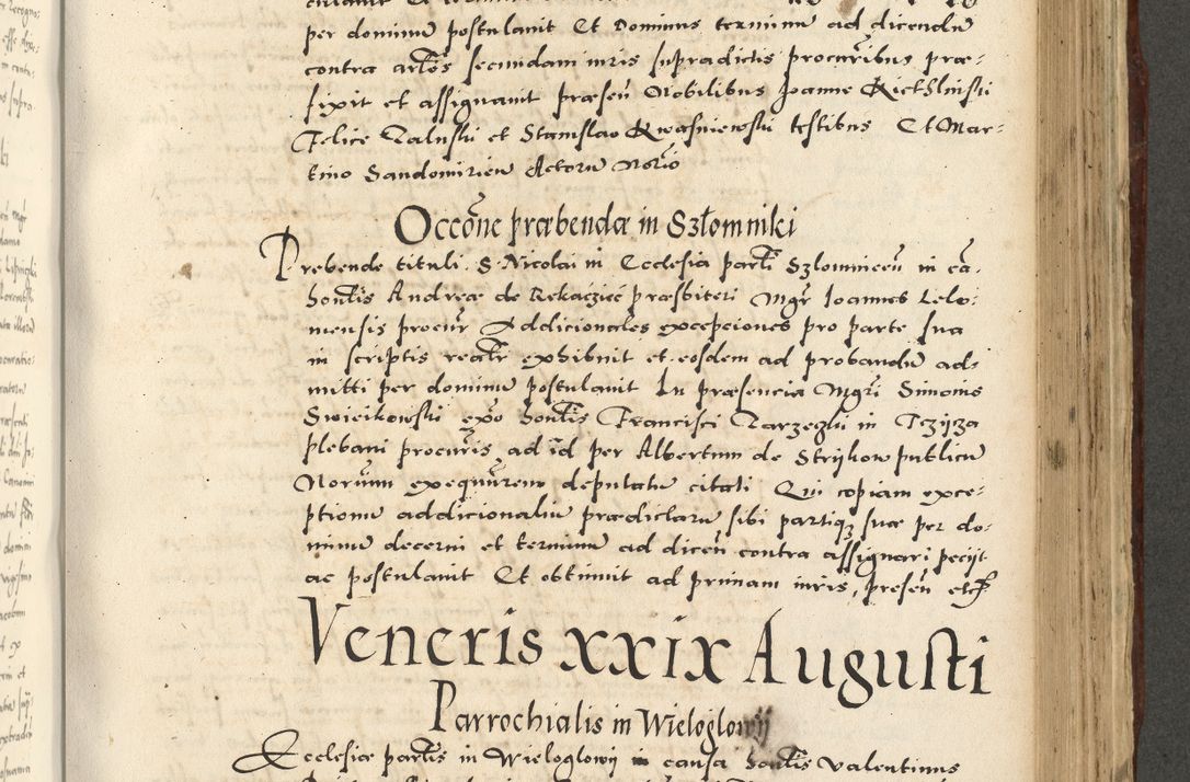 Zdjęcie nr 811 dla obiektu archiwalnego: Acta actorum causarum sententiarum deffinitiuarum, quam interloquutoriarum, decretorum, obligationum, procuratorum etc. coram Reverendo Domino Martino Izbienski de Rusiecz Archidiacono Posnaniensis, custode et in Spiritualibus Vicario generali officiali Cracoviensis, ad Annum Domini Millesimum quingentesimum Sexagesimum Nonum cuius indictio duodecima, Pontus Sanctissimi Pii Papae Quinti Annus quartus foeliciter continuantur