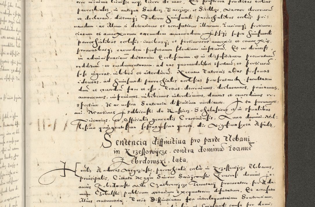 Zdjęcie nr 1209 dla obiektu archiwalnego: Acta actorum causarum sententiarum deffinitiuarum, quam interloquutoriarum, decretorum, obligationum, procuratorum etc. coram Reverendo Domino Martino Izbienski de Rusiecz Archidiacono Posnaniensis, custode et in Spiritualibus Vicario generali officiali Cracoviensis, ad Annum Domini Millesimum quingentesimum Sexagesimum Nonum cuius indictio duodecima, Pontus Sanctissimi Pii Papae Quinti Annus quartus foeliciter continuantur