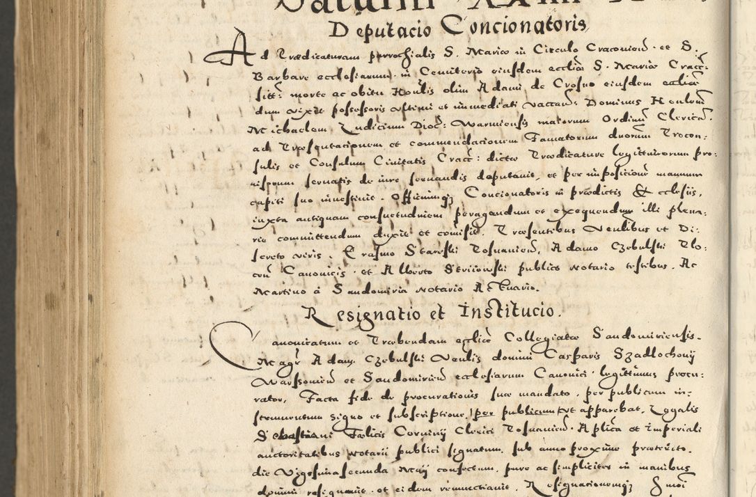 Zdjęcie nr 1206 dla obiektu archiwalnego: Acta actorum causarum sententiarum deffinitiuarum, quam interloquutoriarum, decretorum, obligationum, procuratorum etc. coram Reverendo Domino Martino Izbienski de Rusiecz Archidiacono Posnaniensis, custode et in Spiritualibus Vicario generali officiali Cracoviensis, ad Annum Domini Millesimum quingentesimum Sexagesimum Nonum cuius indictio duodecima, Pontus Sanctissimi Pii Papae Quinti Annus quartus foeliciter continuantur
