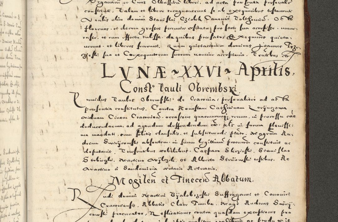 Zdjęcie nr 1207 dla obiektu archiwalnego: Acta actorum causarum sententiarum deffinitiuarum, quam interloquutoriarum, decretorum, obligationum, procuratorum etc. coram Reverendo Domino Martino Izbienski de Rusiecz Archidiacono Posnaniensis, custode et in Spiritualibus Vicario generali officiali Cracoviensis, ad Annum Domini Millesimum quingentesimum Sexagesimum Nonum cuius indictio duodecima, Pontus Sanctissimi Pii Papae Quinti Annus quartus foeliciter continuantur