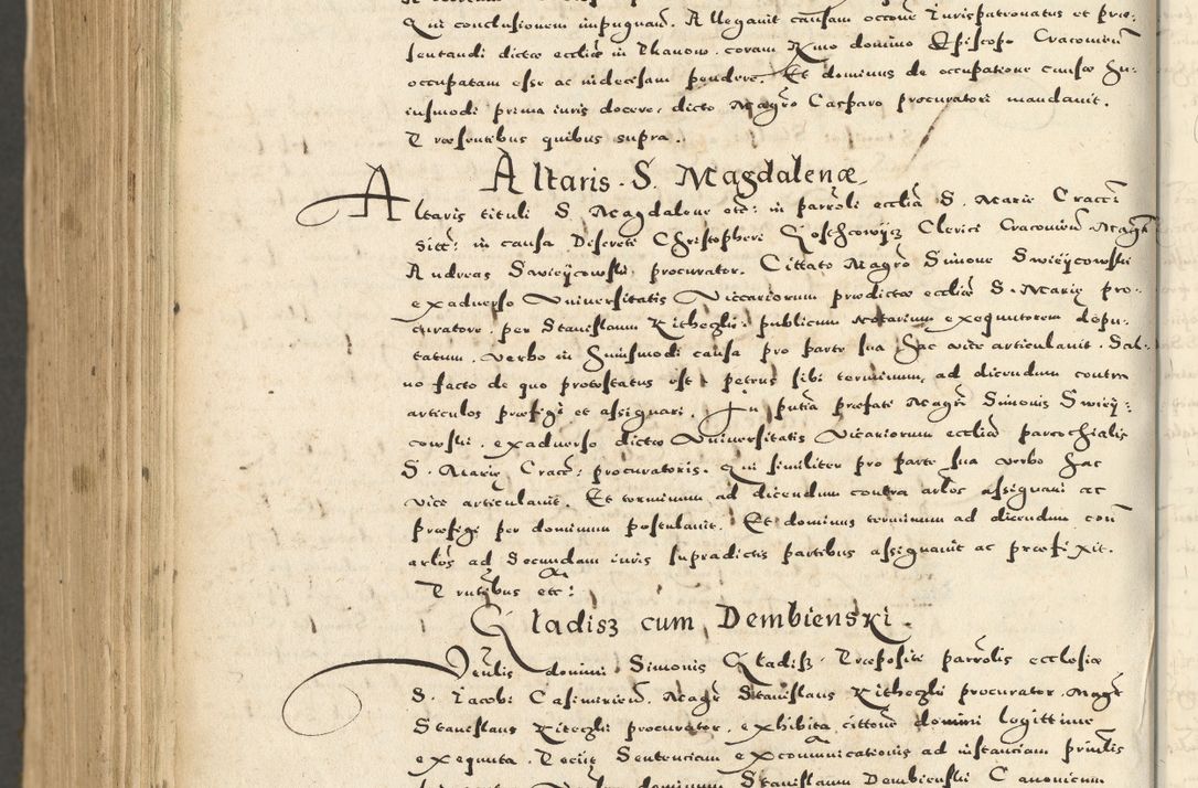 Zdjęcie nr 1200 dla obiektu archiwalnego: Acta actorum causarum sententiarum deffinitiuarum, quam interloquutoriarum, decretorum, obligationum, procuratorum etc. coram Reverendo Domino Martino Izbienski de Rusiecz Archidiacono Posnaniensis, custode et in Spiritualibus Vicario generali officiali Cracoviensis, ad Annum Domini Millesimum quingentesimum Sexagesimum Nonum cuius indictio duodecima, Pontus Sanctissimi Pii Papae Quinti Annus quartus foeliciter continuantur