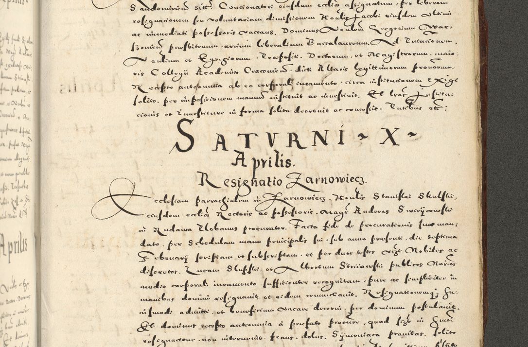 Zdjęcie nr 1197 dla obiektu archiwalnego: Acta actorum causarum sententiarum deffinitiuarum, quam interloquutoriarum, decretorum, obligationum, procuratorum etc. coram Reverendo Domino Martino Izbienski de Rusiecz Archidiacono Posnaniensis, custode et in Spiritualibus Vicario generali officiali Cracoviensis, ad Annum Domini Millesimum quingentesimum Sexagesimum Nonum cuius indictio duodecima, Pontus Sanctissimi Pii Papae Quinti Annus quartus foeliciter continuantur