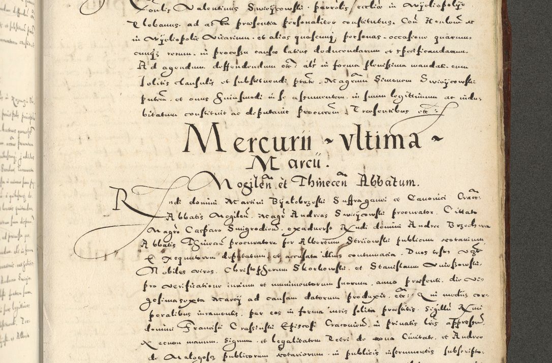 Zdjęcie nr 1195 dla obiektu archiwalnego: Acta actorum causarum sententiarum deffinitiuarum, quam interloquutoriarum, decretorum, obligationum, procuratorum etc. coram Reverendo Domino Martino Izbienski de Rusiecz Archidiacono Posnaniensis, custode et in Spiritualibus Vicario generali officiali Cracoviensis, ad Annum Domini Millesimum quingentesimum Sexagesimum Nonum cuius indictio duodecima, Pontus Sanctissimi Pii Papae Quinti Annus quartus foeliciter continuantur