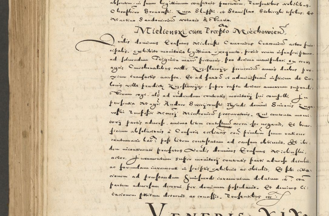 Zdjęcie nr 1182 dla obiektu archiwalnego: Acta actorum causarum sententiarum deffinitiuarum, quam interloquutoriarum, decretorum, obligationum, procuratorum etc. coram Reverendo Domino Martino Izbienski de Rusiecz Archidiacono Posnaniensis, custode et in Spiritualibus Vicario generali officiali Cracoviensis, ad Annum Domini Millesimum quingentesimum Sexagesimum Nonum cuius indictio duodecima, Pontus Sanctissimi Pii Papae Quinti Annus quartus foeliciter continuantur