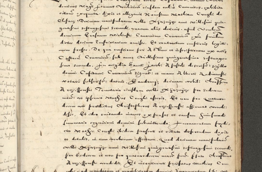 Zdjęcie nr 1181 dla obiektu archiwalnego: Acta actorum causarum sententiarum deffinitiuarum, quam interloquutoriarum, decretorum, obligationum, procuratorum etc. coram Reverendo Domino Martino Izbienski de Rusiecz Archidiacono Posnaniensis, custode et in Spiritualibus Vicario generali officiali Cracoviensis, ad Annum Domini Millesimum quingentesimum Sexagesimum Nonum cuius indictio duodecima, Pontus Sanctissimi Pii Papae Quinti Annus quartus foeliciter continuantur