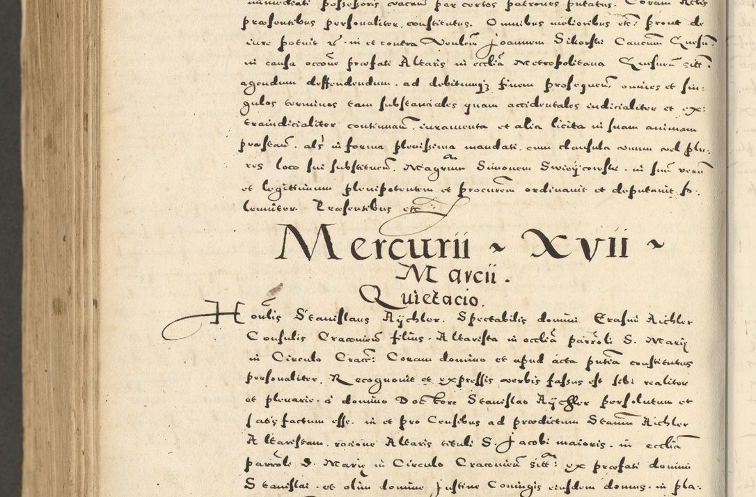 Zdjęcie nr 1178 dla obiektu archiwalnego: Acta actorum causarum sententiarum deffinitiuarum, quam interloquutoriarum, decretorum, obligationum, procuratorum etc. coram Reverendo Domino Martino Izbienski de Rusiecz Archidiacono Posnaniensis, custode et in Spiritualibus Vicario generali officiali Cracoviensis, ad Annum Domini Millesimum quingentesimum Sexagesimum Nonum cuius indictio duodecima, Pontus Sanctissimi Pii Papae Quinti Annus quartus foeliciter continuantur