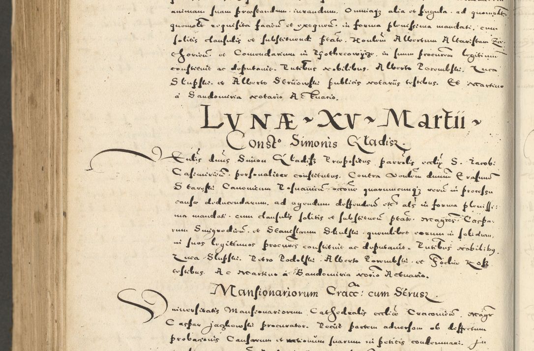 Zdjęcie nr 1176 dla obiektu archiwalnego: Acta actorum causarum sententiarum deffinitiuarum, quam interloquutoriarum, decretorum, obligationum, procuratorum etc. coram Reverendo Domino Martino Izbienski de Rusiecz Archidiacono Posnaniensis, custode et in Spiritualibus Vicario generali officiali Cracoviensis, ad Annum Domini Millesimum quingentesimum Sexagesimum Nonum cuius indictio duodecima, Pontus Sanctissimi Pii Papae Quinti Annus quartus foeliciter continuantur