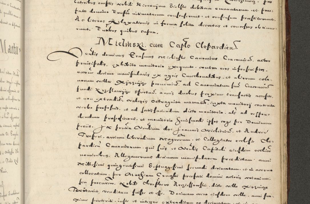 Zdjęcie nr 1171 dla obiektu archiwalnego: Acta actorum causarum sententiarum deffinitiuarum, quam interloquutoriarum, decretorum, obligationum, procuratorum etc. coram Reverendo Domino Martino Izbienski de Rusiecz Archidiacono Posnaniensis, custode et in Spiritualibus Vicario generali officiali Cracoviensis, ad Annum Domini Millesimum quingentesimum Sexagesimum Nonum cuius indictio duodecima, Pontus Sanctissimi Pii Papae Quinti Annus quartus foeliciter continuantur