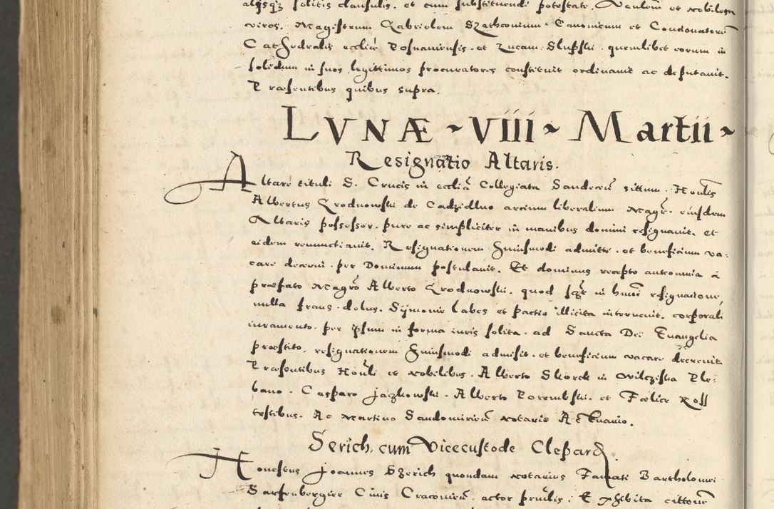 Zdjęcie nr 1170 dla obiektu archiwalnego: Acta actorum causarum sententiarum deffinitiuarum, quam interloquutoriarum, decretorum, obligationum, procuratorum etc. coram Reverendo Domino Martino Izbienski de Rusiecz Archidiacono Posnaniensis, custode et in Spiritualibus Vicario generali officiali Cracoviensis, ad Annum Domini Millesimum quingentesimum Sexagesimum Nonum cuius indictio duodecima, Pontus Sanctissimi Pii Papae Quinti Annus quartus foeliciter continuantur
