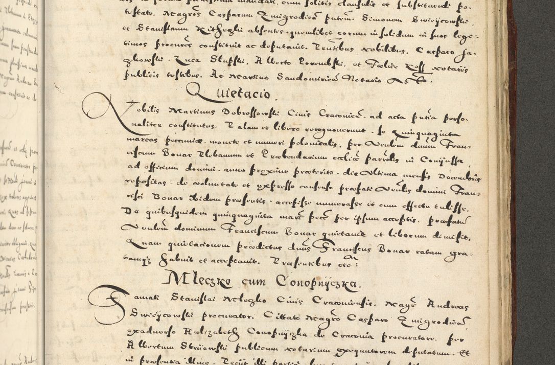 Zdjęcie nr 1167 dla obiektu archiwalnego: Acta actorum causarum sententiarum deffinitiuarum, quam interloquutoriarum, decretorum, obligationum, procuratorum etc. coram Reverendo Domino Martino Izbienski de Rusiecz Archidiacono Posnaniensis, custode et in Spiritualibus Vicario generali officiali Cracoviensis, ad Annum Domini Millesimum quingentesimum Sexagesimum Nonum cuius indictio duodecima, Pontus Sanctissimi Pii Papae Quinti Annus quartus foeliciter continuantur