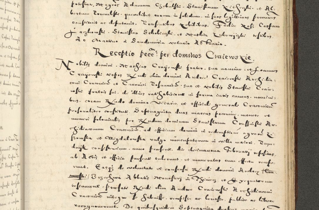 Zdjęcie nr 1163 dla obiektu archiwalnego: Acta actorum causarum sententiarum deffinitiuarum, quam interloquutoriarum, decretorum, obligationum, procuratorum etc. coram Reverendo Domino Martino Izbienski de Rusiecz Archidiacono Posnaniensis, custode et in Spiritualibus Vicario generali officiali Cracoviensis, ad Annum Domini Millesimum quingentesimum Sexagesimum Nonum cuius indictio duodecima, Pontus Sanctissimi Pii Papae Quinti Annus quartus foeliciter continuantur