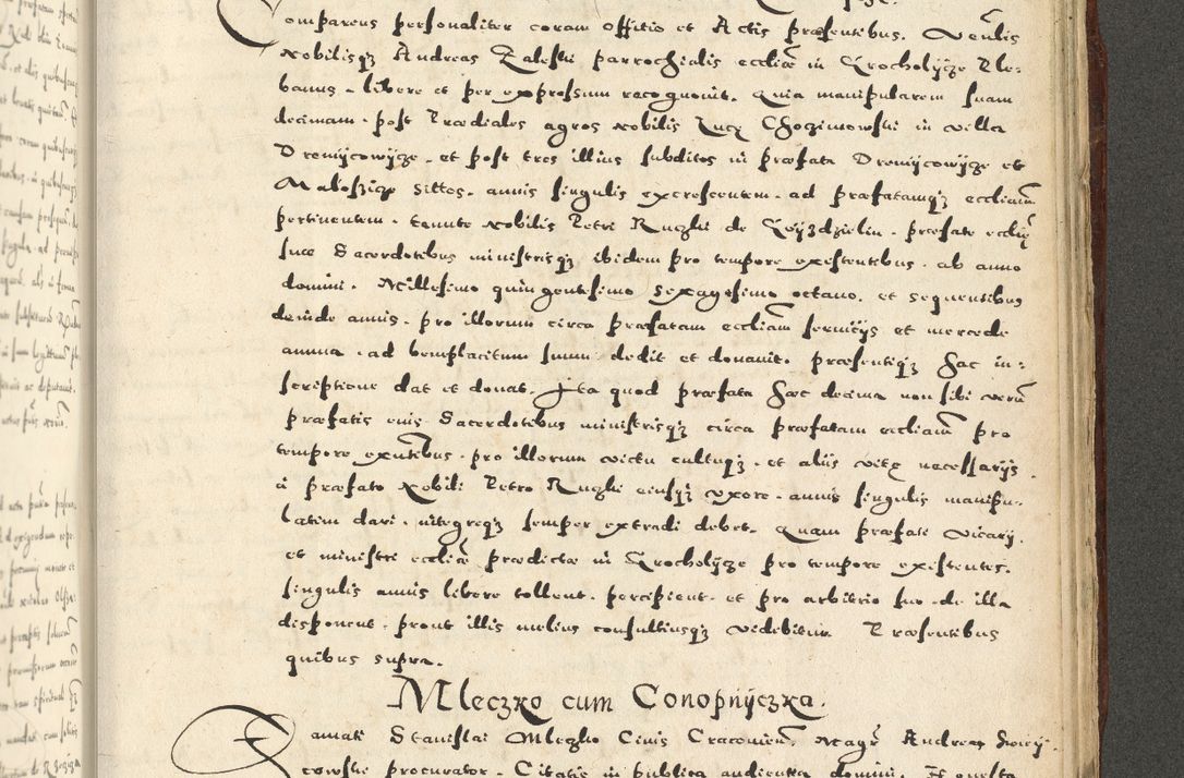 Zdjęcie nr 1165 dla obiektu archiwalnego: Acta actorum causarum sententiarum deffinitiuarum, quam interloquutoriarum, decretorum, obligationum, procuratorum etc. coram Reverendo Domino Martino Izbienski de Rusiecz Archidiacono Posnaniensis, custode et in Spiritualibus Vicario generali officiali Cracoviensis, ad Annum Domini Millesimum quingentesimum Sexagesimum Nonum cuius indictio duodecima, Pontus Sanctissimi Pii Papae Quinti Annus quartus foeliciter continuantur