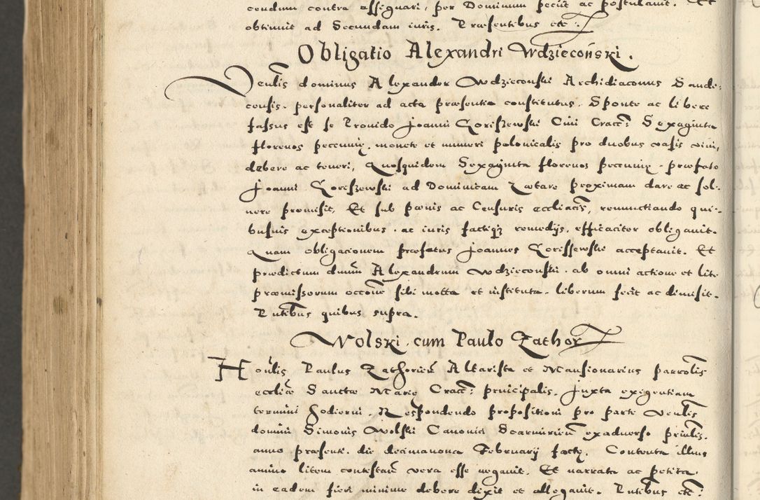 Zdjęcie nr 1154 dla obiektu archiwalnego: Acta actorum causarum sententiarum deffinitiuarum, quam interloquutoriarum, decretorum, obligationum, procuratorum etc. coram Reverendo Domino Martino Izbienski de Rusiecz Archidiacono Posnaniensis, custode et in Spiritualibus Vicario generali officiali Cracoviensis, ad Annum Domini Millesimum quingentesimum Sexagesimum Nonum cuius indictio duodecima, Pontus Sanctissimi Pii Papae Quinti Annus quartus foeliciter continuantur
