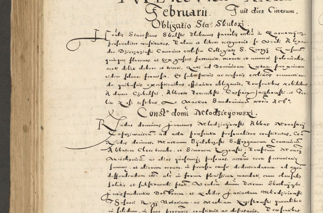 Zdjęcie nr 1152 dla obiektu archiwalnego: Acta actorum causarum sententiarum deffinitiuarum, quam interloquutoriarum, decretorum, obligationum, procuratorum etc. coram Reverendo Domino Martino Izbienski de Rusiecz Archidiacono Posnaniensis, custode et in Spiritualibus Vicario generali officiali Cracoviensis, ad Annum Domini Millesimum quingentesimum Sexagesimum Nonum cuius indictio duodecima, Pontus Sanctissimi Pii Papae Quinti Annus quartus foeliciter continuantur