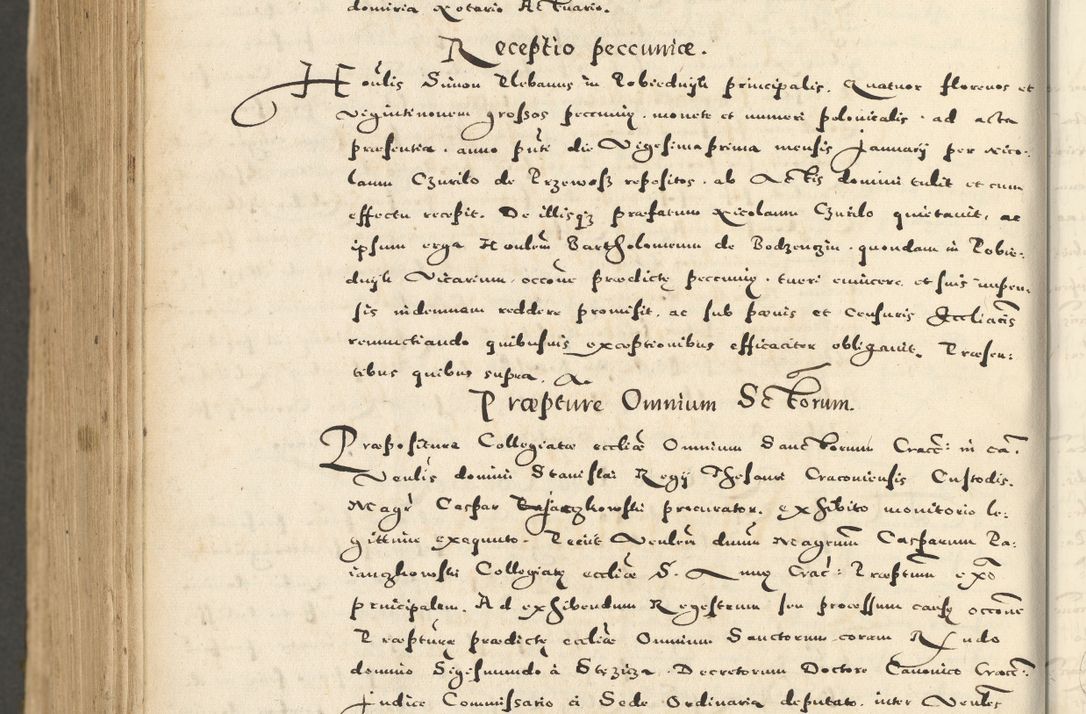 Zdjęcie nr 1144 dla obiektu archiwalnego: Acta actorum causarum sententiarum deffinitiuarum, quam interloquutoriarum, decretorum, obligationum, procuratorum etc. coram Reverendo Domino Martino Izbienski de Rusiecz Archidiacono Posnaniensis, custode et in Spiritualibus Vicario generali officiali Cracoviensis, ad Annum Domini Millesimum quingentesimum Sexagesimum Nonum cuius indictio duodecima, Pontus Sanctissimi Pii Papae Quinti Annus quartus foeliciter continuantur