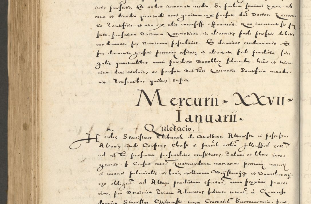 Zdjęcie nr 1134 dla obiektu archiwalnego: Acta actorum causarum sententiarum deffinitiuarum, quam interloquutoriarum, decretorum, obligationum, procuratorum etc. coram Reverendo Domino Martino Izbienski de Rusiecz Archidiacono Posnaniensis, custode et in Spiritualibus Vicario generali officiali Cracoviensis, ad Annum Domini Millesimum quingentesimum Sexagesimum Nonum cuius indictio duodecima, Pontus Sanctissimi Pii Papae Quinti Annus quartus foeliciter continuantur