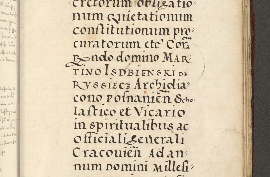 Zdjęcie nr 1121 dla obiektu archiwalnego: Acta actorum causarum sententiarum deffinitiuarum, quam interloquutoriarum, decretorum, obligationum, procuratorum etc. coram Reverendo Domino Martino Izbienski de Rusiecz Archidiacono Posnaniensis, custode et in Spiritualibus Vicario generali officiali Cracoviensis, ad Annum Domini Millesimum quingentesimum Sexagesimum Nonum cuius indictio duodecima, Pontus Sanctissimi Pii Papae Quinti Annus quartus foeliciter continuantur