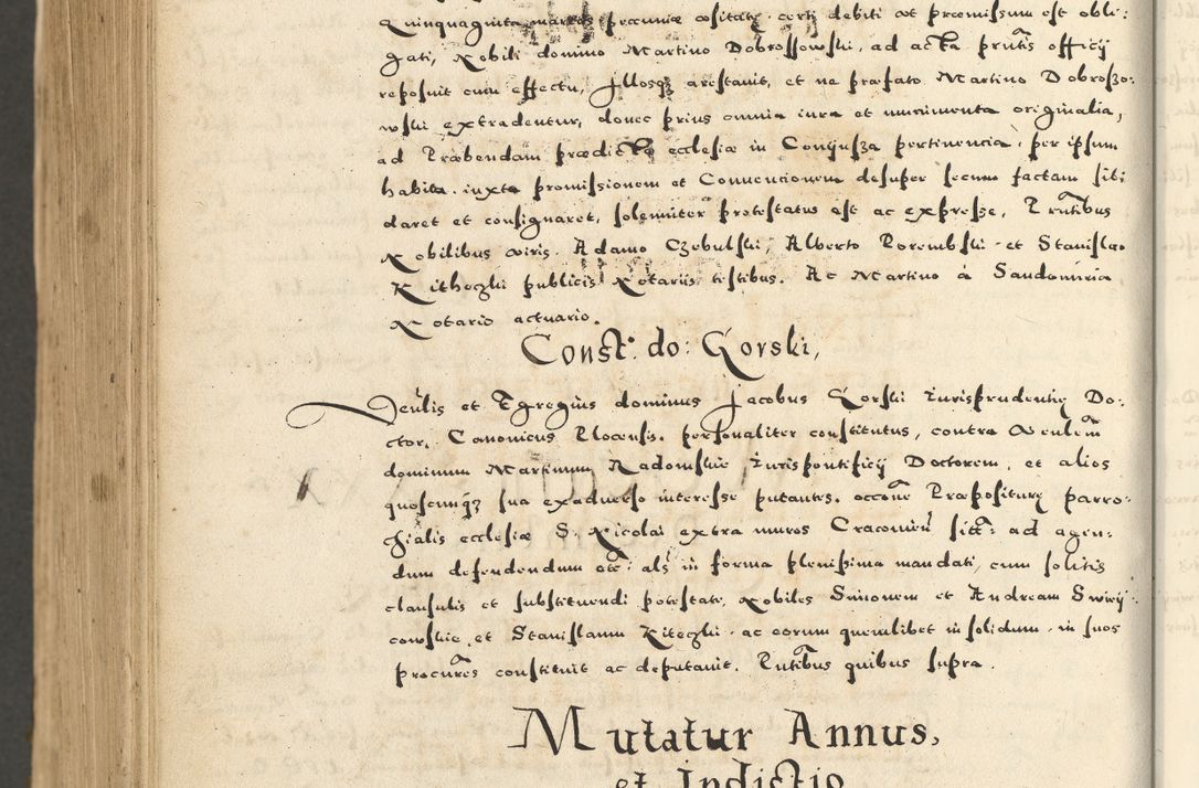 Zdjęcie nr 1120 dla obiektu archiwalnego: Acta actorum causarum sententiarum deffinitiuarum, quam interloquutoriarum, decretorum, obligationum, procuratorum etc. coram Reverendo Domino Martino Izbienski de Rusiecz Archidiacono Posnaniensis, custode et in Spiritualibus Vicario generali officiali Cracoviensis, ad Annum Domini Millesimum quingentesimum Sexagesimum Nonum cuius indictio duodecima, Pontus Sanctissimi Pii Papae Quinti Annus quartus foeliciter continuantur