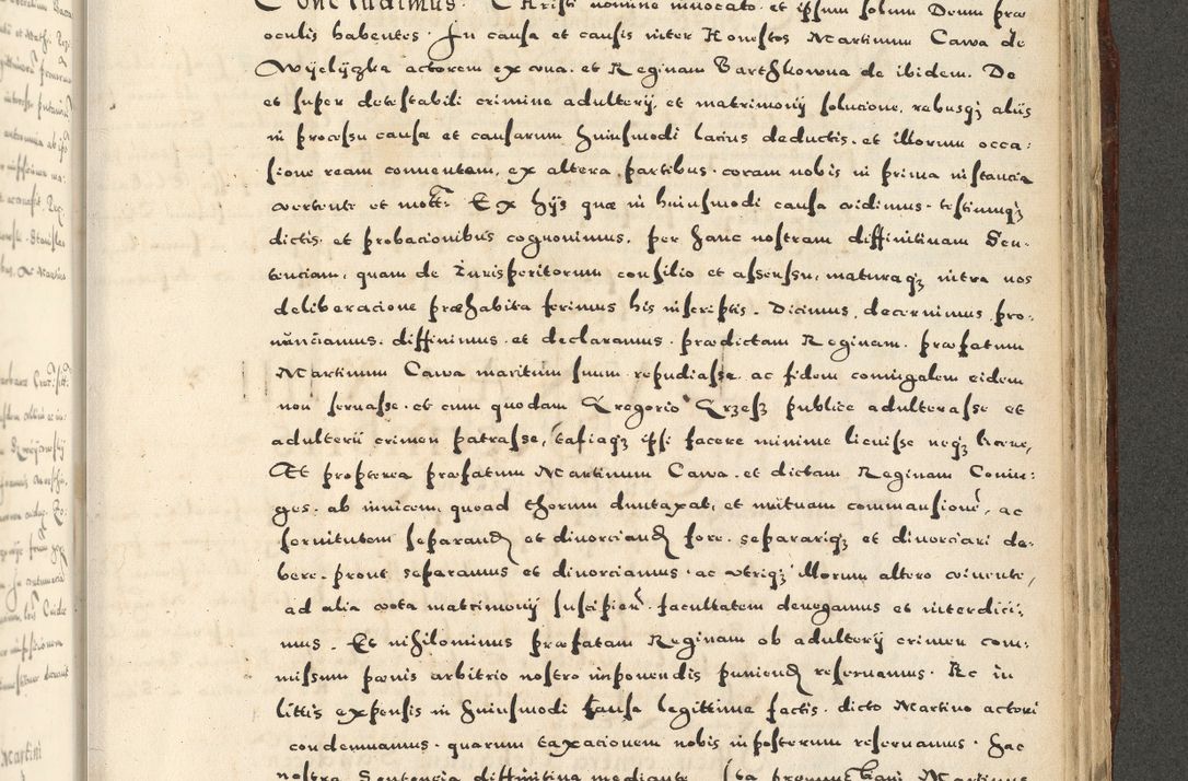 Zdjęcie nr 1113 dla obiektu archiwalnego: Acta actorum causarum sententiarum deffinitiuarum, quam interloquutoriarum, decretorum, obligationum, procuratorum etc. coram Reverendo Domino Martino Izbienski de Rusiecz Archidiacono Posnaniensis, custode et in Spiritualibus Vicario generali officiali Cracoviensis, ad Annum Domini Millesimum quingentesimum Sexagesimum Nonum cuius indictio duodecima, Pontus Sanctissimi Pii Papae Quinti Annus quartus foeliciter continuantur