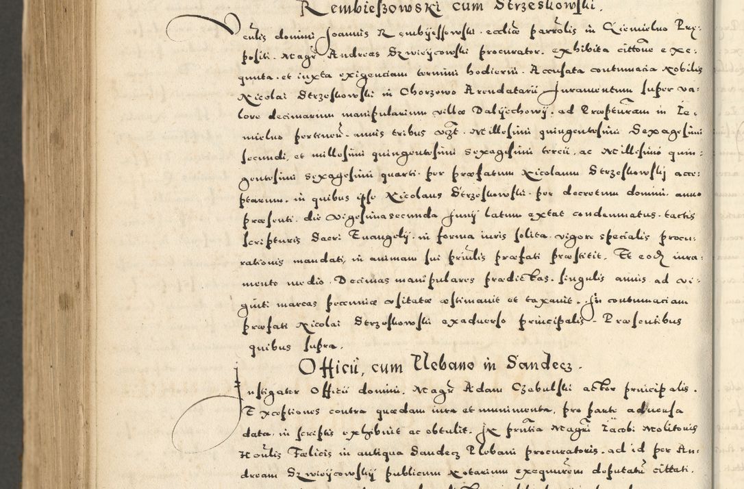 Zdjęcie nr 1104 dla obiektu archiwalnego: Acta actorum causarum sententiarum deffinitiuarum, quam interloquutoriarum, decretorum, obligationum, procuratorum etc. coram Reverendo Domino Martino Izbienski de Rusiecz Archidiacono Posnaniensis, custode et in Spiritualibus Vicario generali officiali Cracoviensis, ad Annum Domini Millesimum quingentesimum Sexagesimum Nonum cuius indictio duodecima, Pontus Sanctissimi Pii Papae Quinti Annus quartus foeliciter continuantur