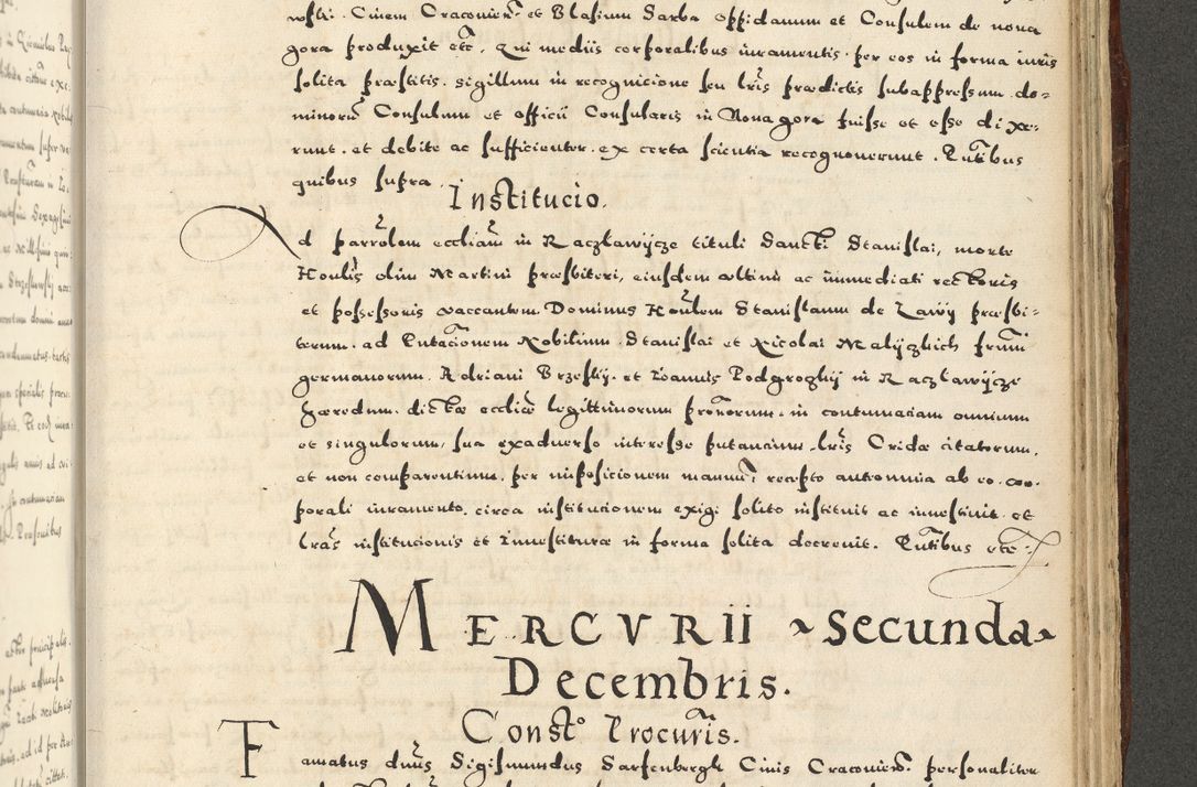 Zdjęcie nr 1105 dla obiektu archiwalnego: Acta actorum causarum sententiarum deffinitiuarum, quam interloquutoriarum, decretorum, obligationum, procuratorum etc. coram Reverendo Domino Martino Izbienski de Rusiecz Archidiacono Posnaniensis, custode et in Spiritualibus Vicario generali officiali Cracoviensis, ad Annum Domini Millesimum quingentesimum Sexagesimum Nonum cuius indictio duodecima, Pontus Sanctissimi Pii Papae Quinti Annus quartus foeliciter continuantur
