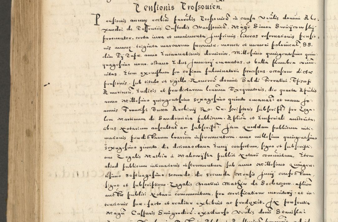 Zdjęcie nr 1106 dla obiektu archiwalnego: Acta actorum causarum sententiarum deffinitiuarum, quam interloquutoriarum, decretorum, obligationum, procuratorum etc. coram Reverendo Domino Martino Izbienski de Rusiecz Archidiacono Posnaniensis, custode et in Spiritualibus Vicario generali officiali Cracoviensis, ad Annum Domini Millesimum quingentesimum Sexagesimum Nonum cuius indictio duodecima, Pontus Sanctissimi Pii Papae Quinti Annus quartus foeliciter continuantur