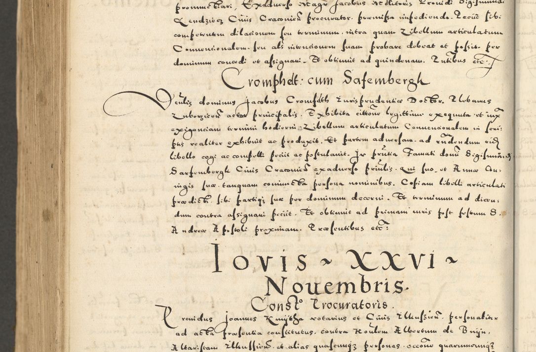Zdjęcie nr 1102 dla obiektu archiwalnego: Acta actorum causarum sententiarum deffinitiuarum, quam interloquutoriarum, decretorum, obligationum, procuratorum etc. coram Reverendo Domino Martino Izbienski de Rusiecz Archidiacono Posnaniensis, custode et in Spiritualibus Vicario generali officiali Cracoviensis, ad Annum Domini Millesimum quingentesimum Sexagesimum Nonum cuius indictio duodecima, Pontus Sanctissimi Pii Papae Quinti Annus quartus foeliciter continuantur