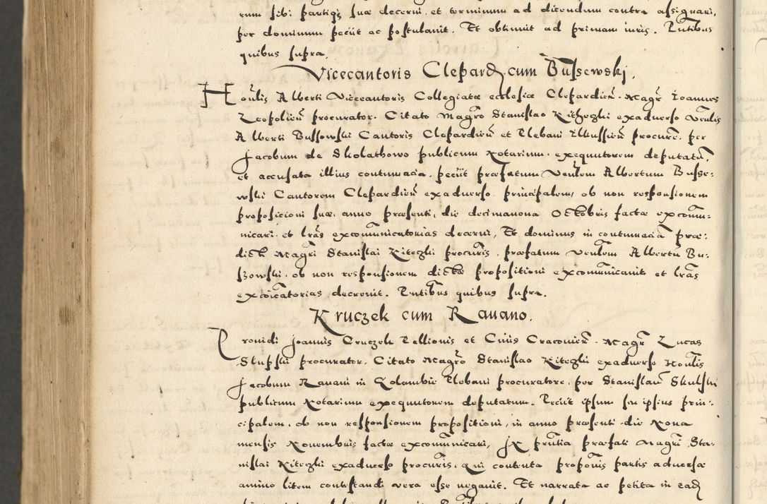 Zdjęcie nr 1100 dla obiektu archiwalnego: Acta actorum causarum sententiarum deffinitiuarum, quam interloquutoriarum, decretorum, obligationum, procuratorum etc. coram Reverendo Domino Martino Izbienski de Rusiecz Archidiacono Posnaniensis, custode et in Spiritualibus Vicario generali officiali Cracoviensis, ad Annum Domini Millesimum quingentesimum Sexagesimum Nonum cuius indictio duodecima, Pontus Sanctissimi Pii Papae Quinti Annus quartus foeliciter continuantur