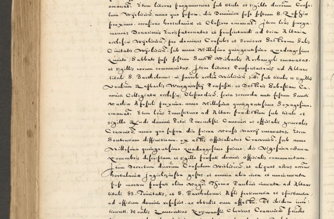 Zdjęcie nr 1096 dla obiektu archiwalnego: Acta actorum causarum sententiarum deffinitiuarum, quam interloquutoriarum, decretorum, obligationum, procuratorum etc. coram Reverendo Domino Martino Izbienski de Rusiecz Archidiacono Posnaniensis, custode et in Spiritualibus Vicario generali officiali Cracoviensis, ad Annum Domini Millesimum quingentesimum Sexagesimum Nonum cuius indictio duodecima, Pontus Sanctissimi Pii Papae Quinti Annus quartus foeliciter continuantur