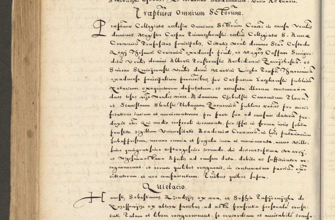 Zdjęcie nr 1094 dla obiektu archiwalnego: Acta actorum causarum sententiarum deffinitiuarum, quam interloquutoriarum, decretorum, obligationum, procuratorum etc. coram Reverendo Domino Martino Izbienski de Rusiecz Archidiacono Posnaniensis, custode et in Spiritualibus Vicario generali officiali Cracoviensis, ad Annum Domini Millesimum quingentesimum Sexagesimum Nonum cuius indictio duodecima, Pontus Sanctissimi Pii Papae Quinti Annus quartus foeliciter continuantur