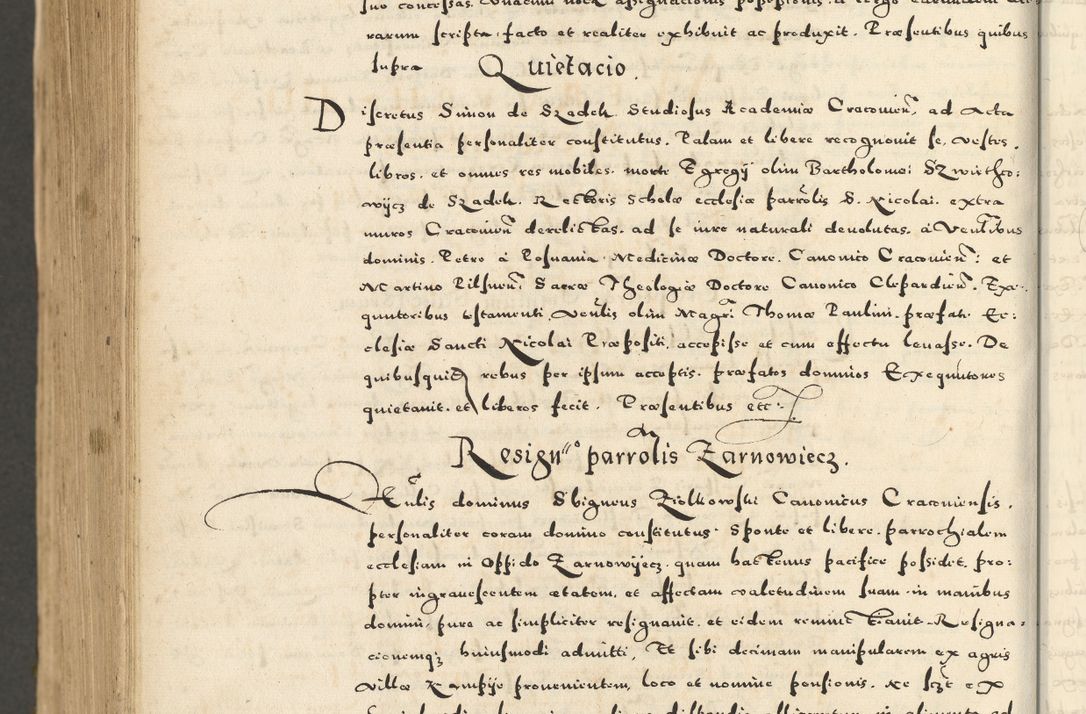 Zdjęcie nr 1086 dla obiektu archiwalnego: Acta actorum causarum sententiarum deffinitiuarum, quam interloquutoriarum, decretorum, obligationum, procuratorum etc. coram Reverendo Domino Martino Izbienski de Rusiecz Archidiacono Posnaniensis, custode et in Spiritualibus Vicario generali officiali Cracoviensis, ad Annum Domini Millesimum quingentesimum Sexagesimum Nonum cuius indictio duodecima, Pontus Sanctissimi Pii Papae Quinti Annus quartus foeliciter continuantur