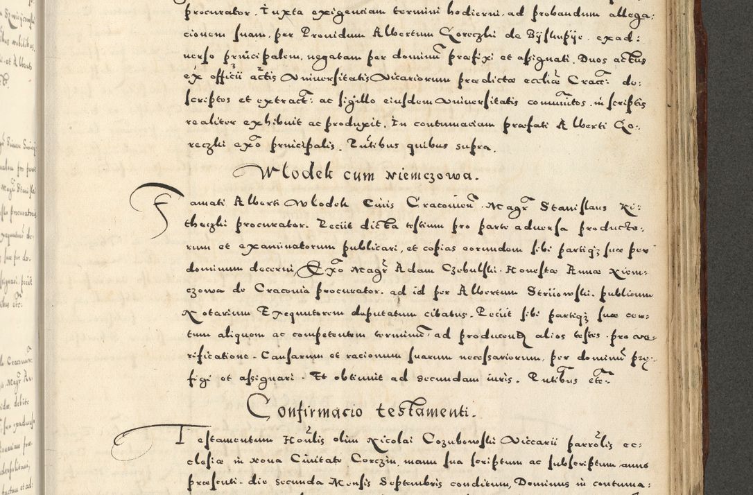 Zdjęcie nr 1075 dla obiektu archiwalnego: Acta actorum causarum sententiarum deffinitiuarum, quam interloquutoriarum, decretorum, obligationum, procuratorum etc. coram Reverendo Domino Martino Izbienski de Rusiecz Archidiacono Posnaniensis, custode et in Spiritualibus Vicario generali officiali Cracoviensis, ad Annum Domini Millesimum quingentesimum Sexagesimum Nonum cuius indictio duodecima, Pontus Sanctissimi Pii Papae Quinti Annus quartus foeliciter continuantur